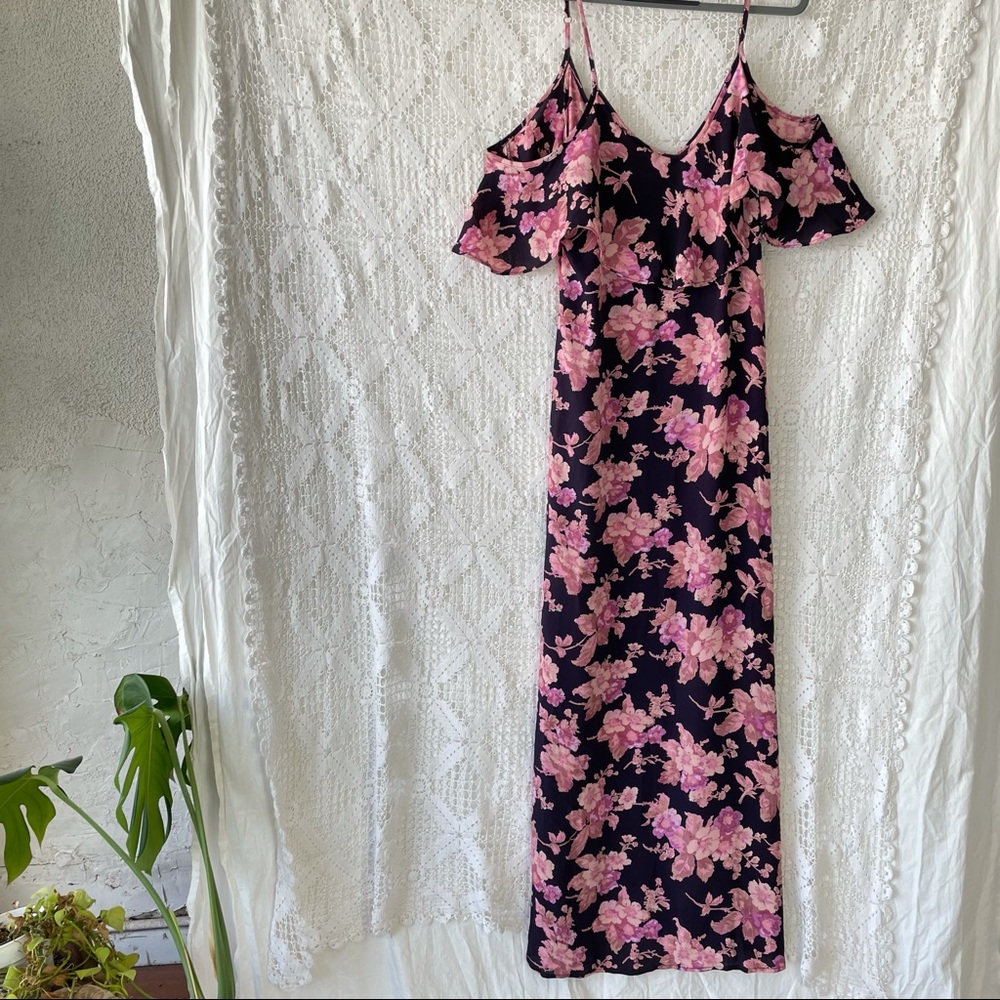 Flynn Skye floral off the shoulder ruffle maxi